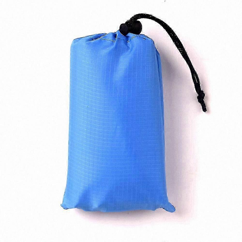 Compact 100x140cm Portable Picnic Mat, Lightweight Outdoor Pocket Blanket in Blue