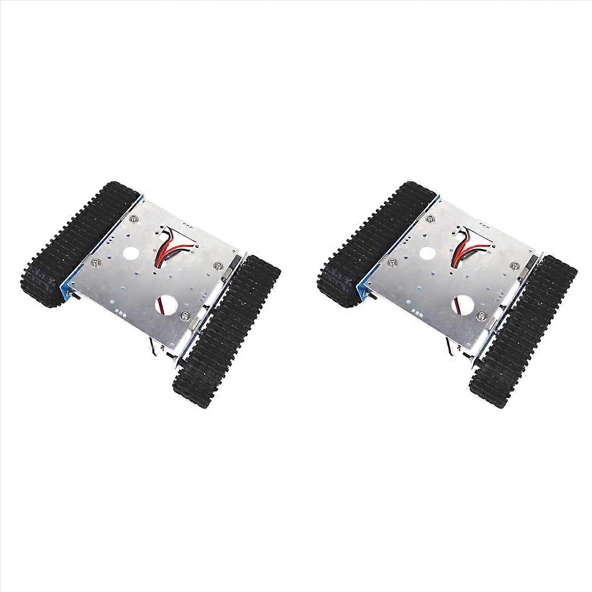2X Aluminum Alloy Tank Robot DC9-12V Tracked Vehicle Chassis DIY Upgrade Update for Assembly Kit A