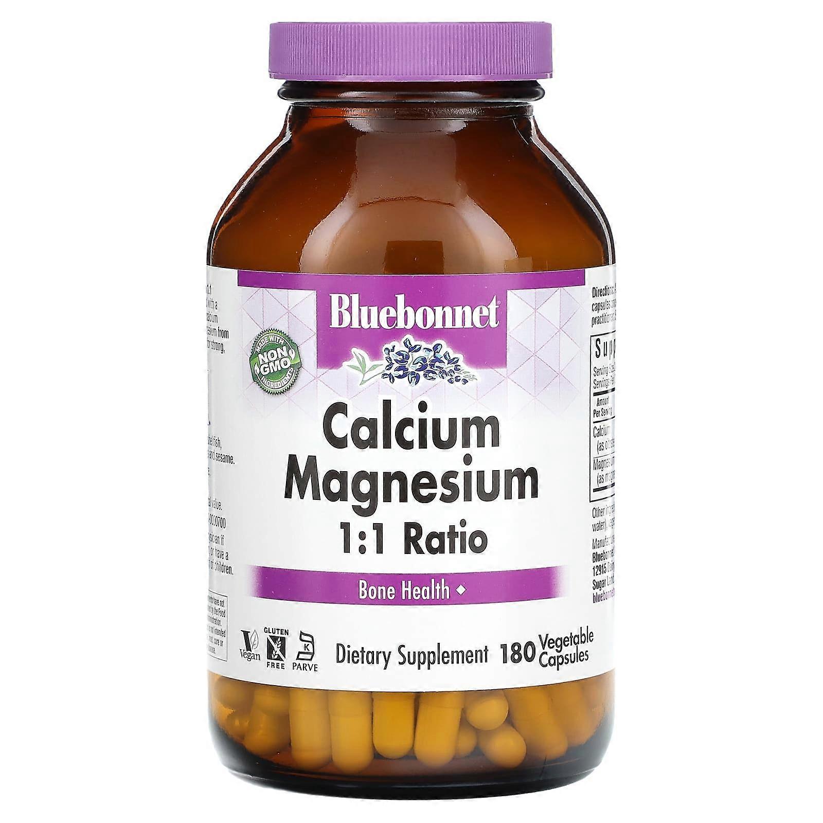 Calcium Magnesium 1:1 Ratio, 180 Vegetable Capsules