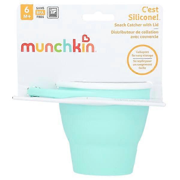 Munchkin, C'est Silicone!Ã¢ÂÂ¢, Snack Catcher With Lid, 6 Months+, Mint, 1 Count