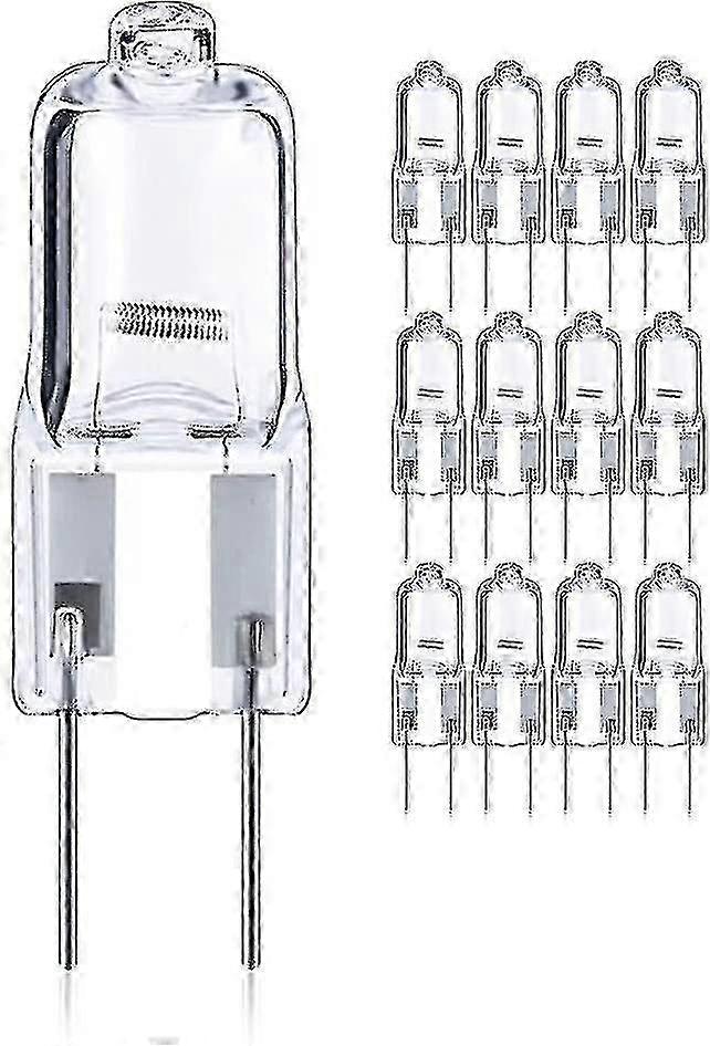 12-Packs 50w Gy6.35 Halogen Dimmable Bulbs, Bi-pin Base T4 G6.35, Total 820lm for All Applications