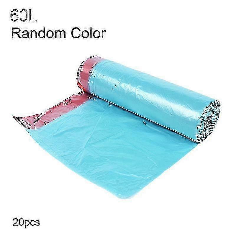 20pcs 30 / 60l Épaissir Auto Drawstring Trash Garbage Bag Cuisine Poubelle Pouch