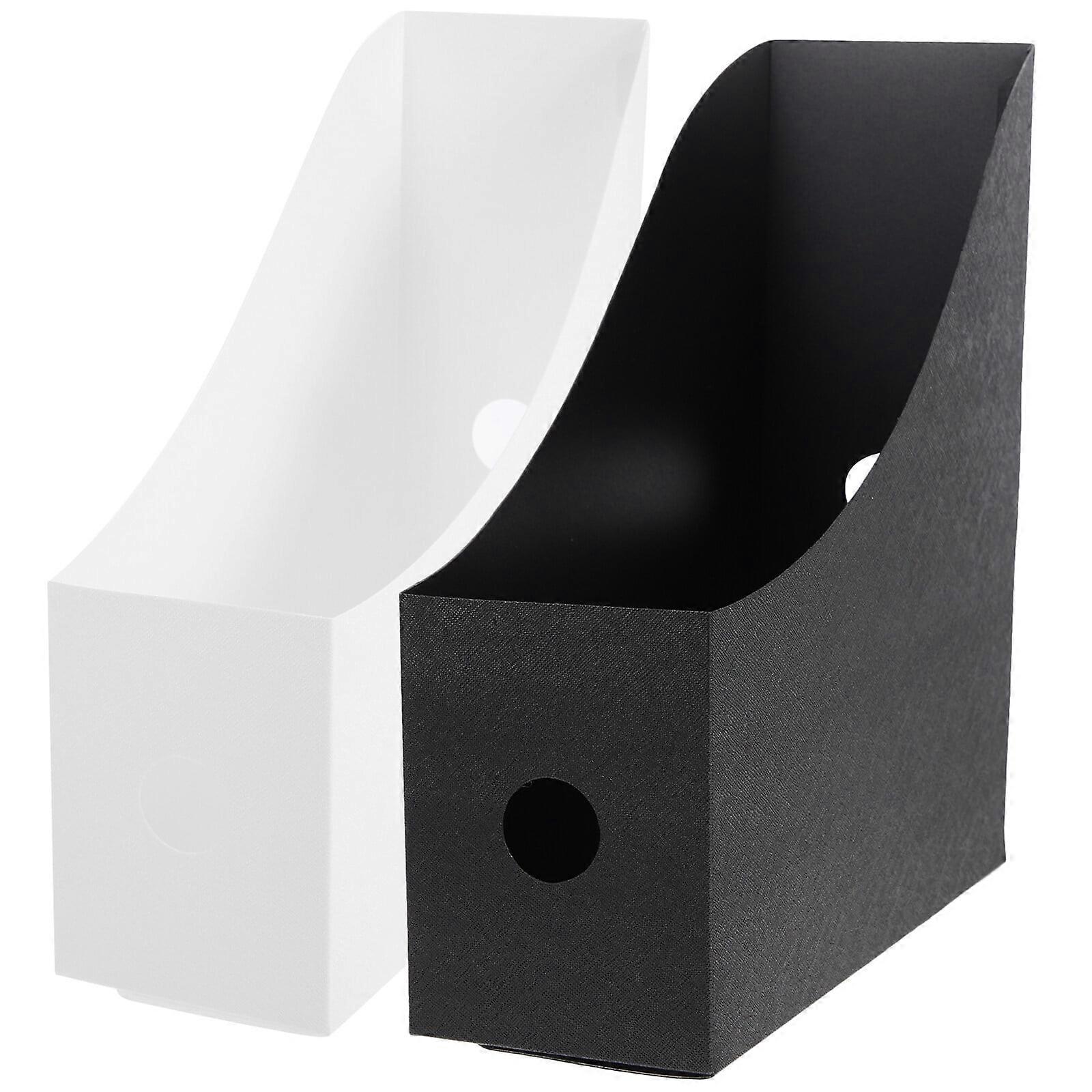 2 Pcs Document Stand Tabletop Magazine File Holder Daily Use Office Supplies Storage Box