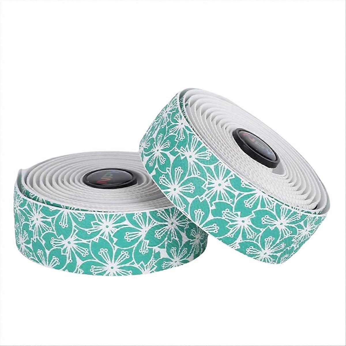 自転車ハンドルストラップ 滑り止め ショックハンドルテープ ホワイトオーキッド