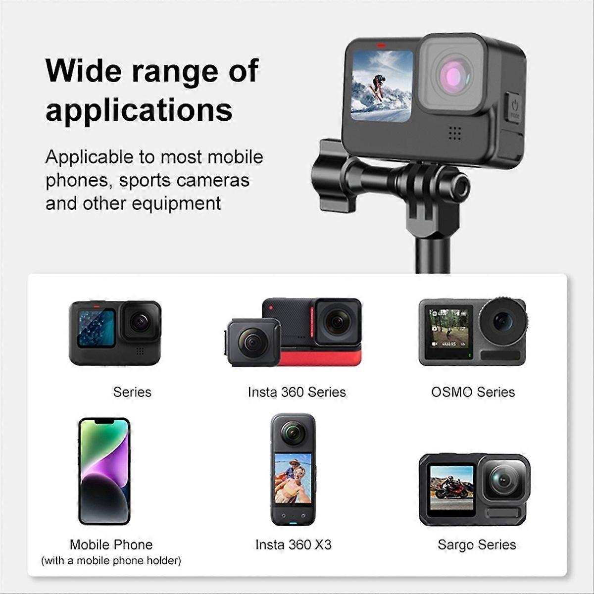 Gopro12/10 Insta360スポーツカメラ用PULUZオートバイマウント、C