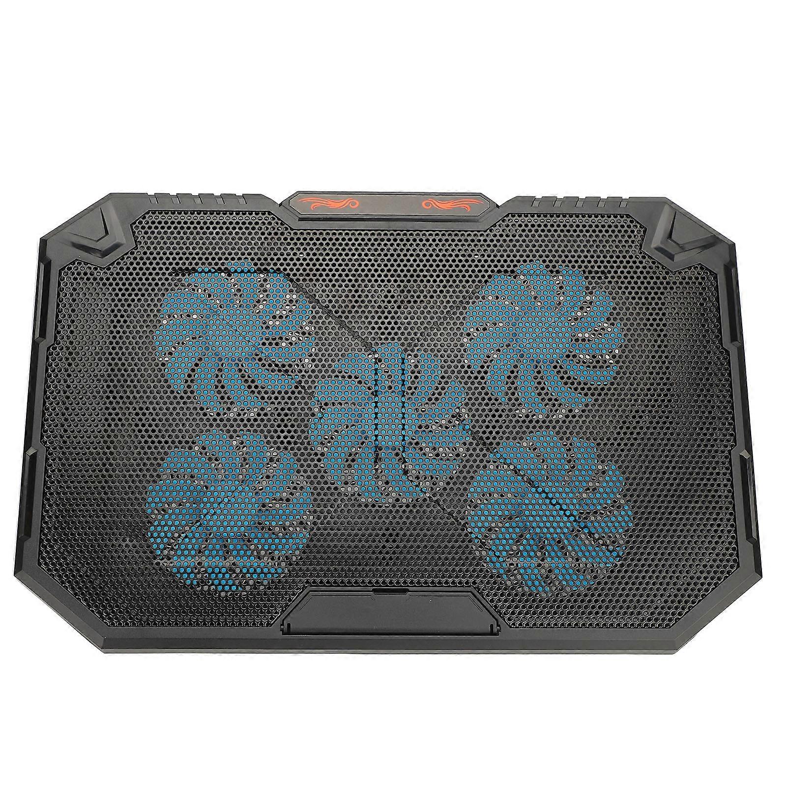 Laptop Cooling Pad 5 Fans Heat Dissipation Adjust Height Cooler Stand with RGB Lighting for 13‑17inch Notebooks 