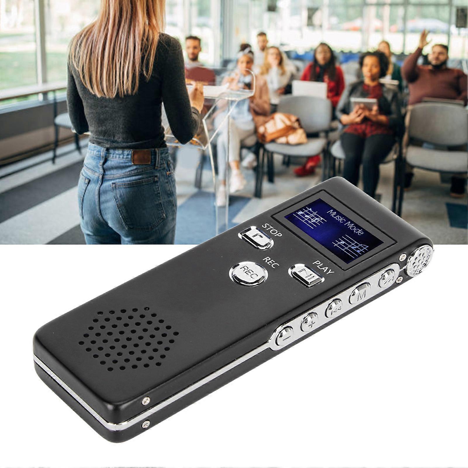 Digital Voice Recorder HD Noise Reduction Built in Dual Microphone Portable Recording Device MP3 Player for Lecture 8G 
