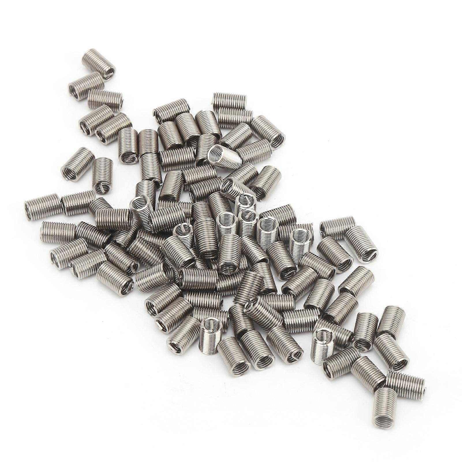 100Pcs Thread Inserts Wire Protection Sleeve Repair Tool Kit Fastener Hardware M5x0.8x3D
