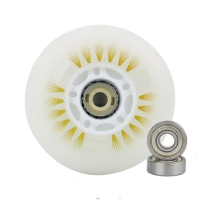 Skateboard Wheels 4Pcs Flash LightUp Inline Skate Wheels 6280mm PU Tires MultiColored For Rock Fancy Skates