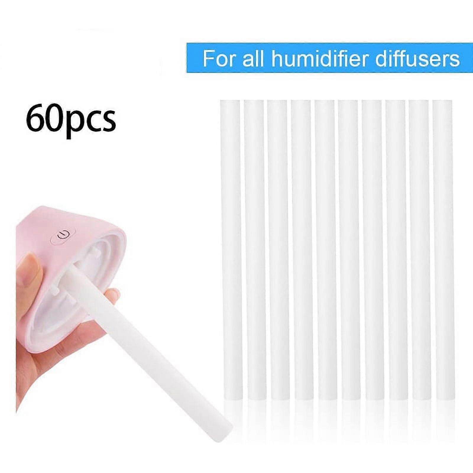 60Pcs Cotton Swab Filters Refill Sticks for USB Powered Humidifiers