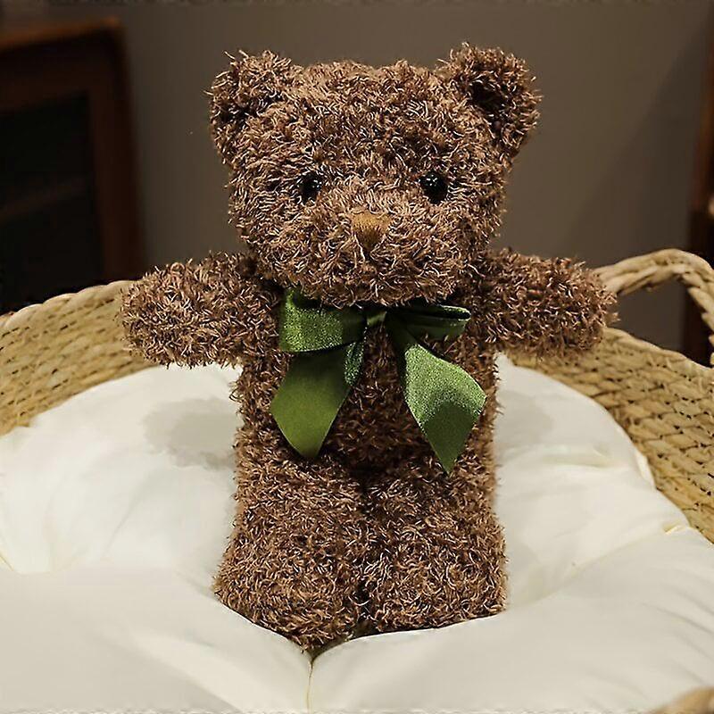 23cm/9.05in Curly-haired Teddy Bear Plush Toy Features An Adorable Shape And Soft Texture. Fluffy And Skin-friendly, It's A Perfect Bedtime 
