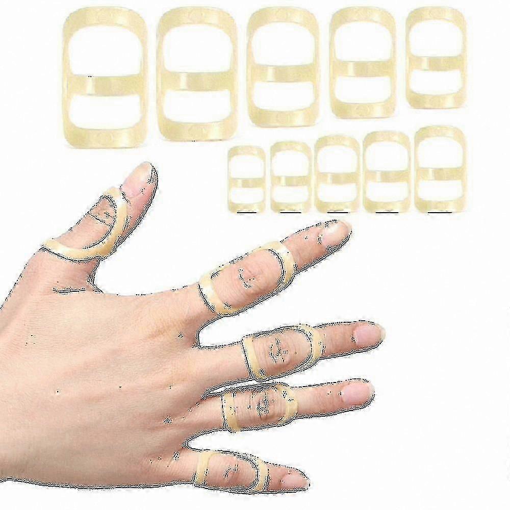 2 Pack Finger Support Splint with Joint Protection Sleeve for Oval Shaped Fingers