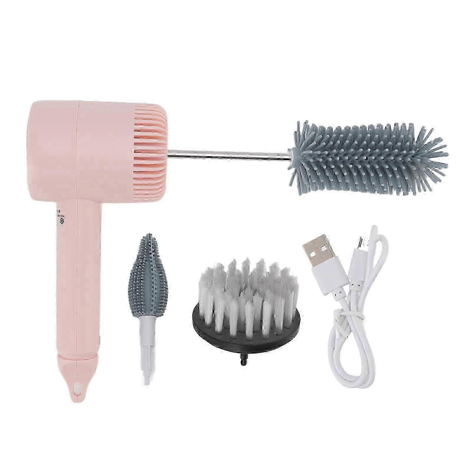 حل تنظيف ثوري ، منظف فرشاة زجاجة كهربائية متعدد الأغراض مع دوران 360 درجة لتنظيف شامل ، حجم السفر كهربائي