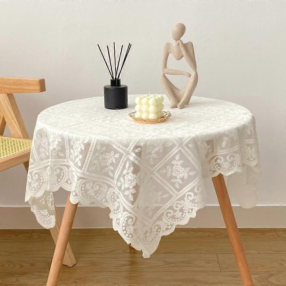 Rustic Table Cloth White Tablecloth Retro Lace Tablecloth  Wedding Reception
