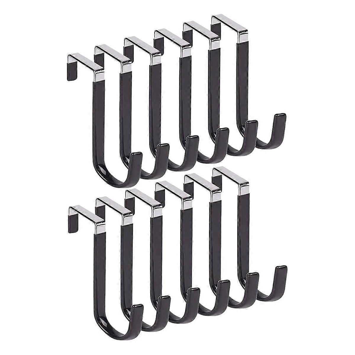 12pcs over the Door Hooks Door Hangers Hooks Rustproof Organizer