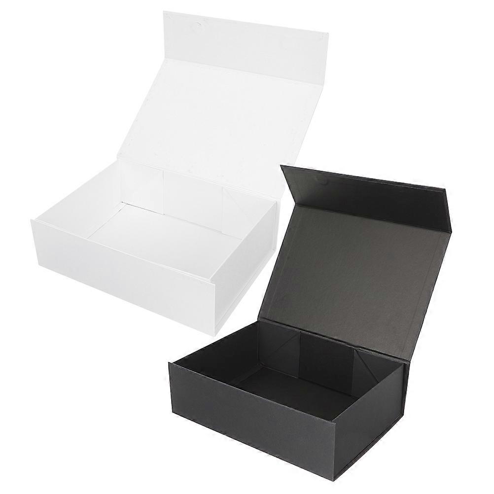Paperboard Magnetic Clamshell Storage Box for Storage 2Pcs