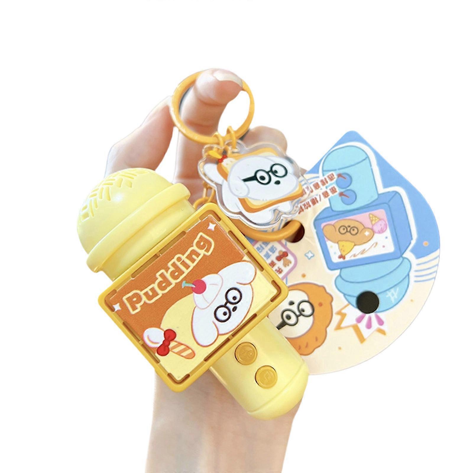 Creative Acrylic Keychain With Electronic Sound Features Mixture ABS Building For Elegant Carry Items Multicolor