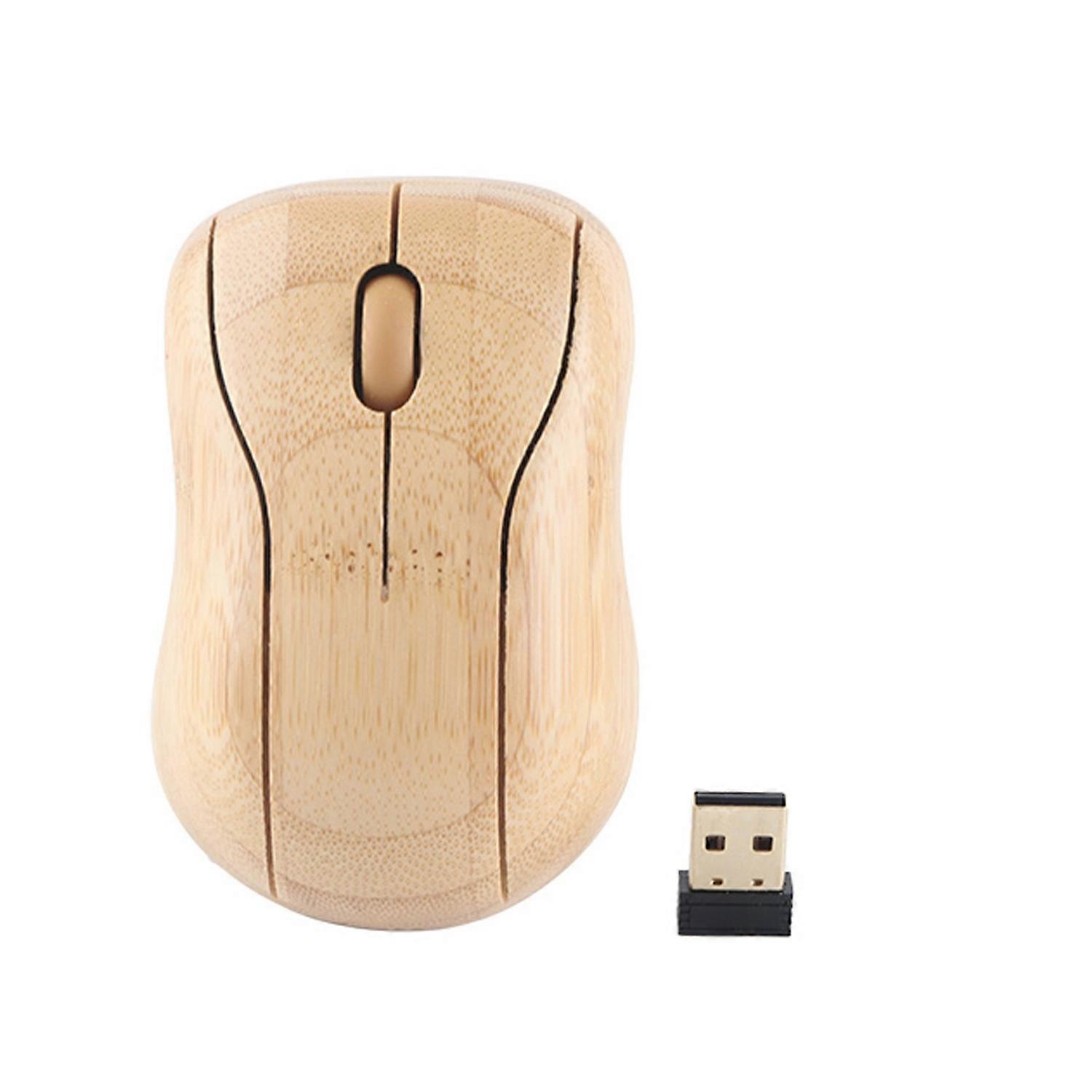 Computer Wireless Devices 2.4GHz Wireless Connection Plug and Play Bamboo Wood Computer Control Devi
