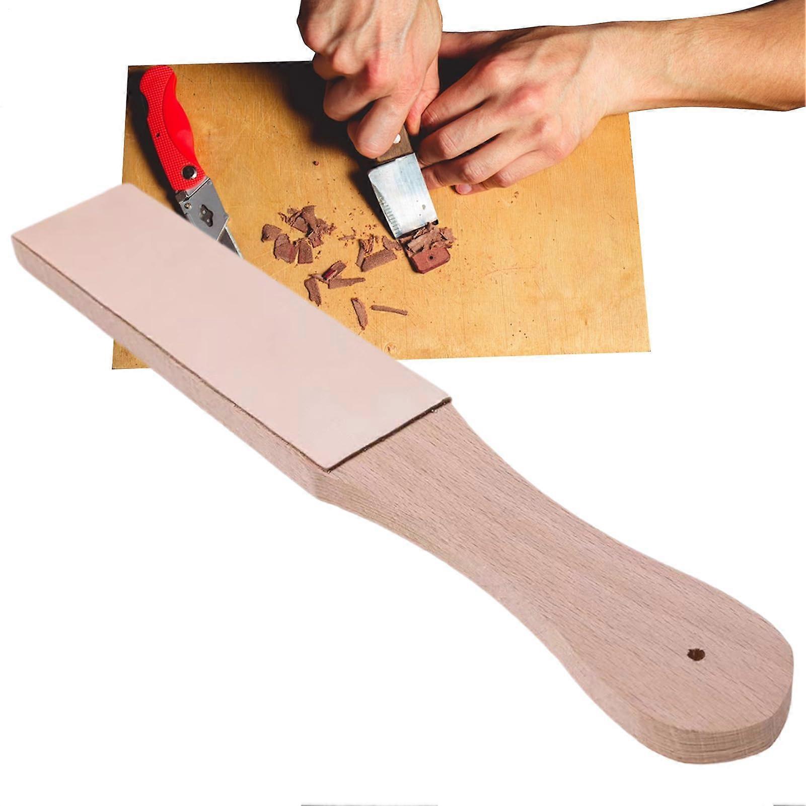 Sharpening Strobe Maintenance Tool Leather Strop Paddle Double Sided Ergonomic Handle For Knife Sharpener Woodworking