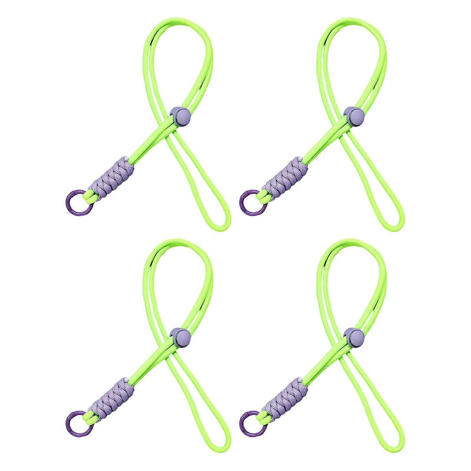 Multiple Use Phone Cord With Detachable Clamps For Mobile Devices IDENTITY Badges Keychains Dense Plan  Fluorescent green 