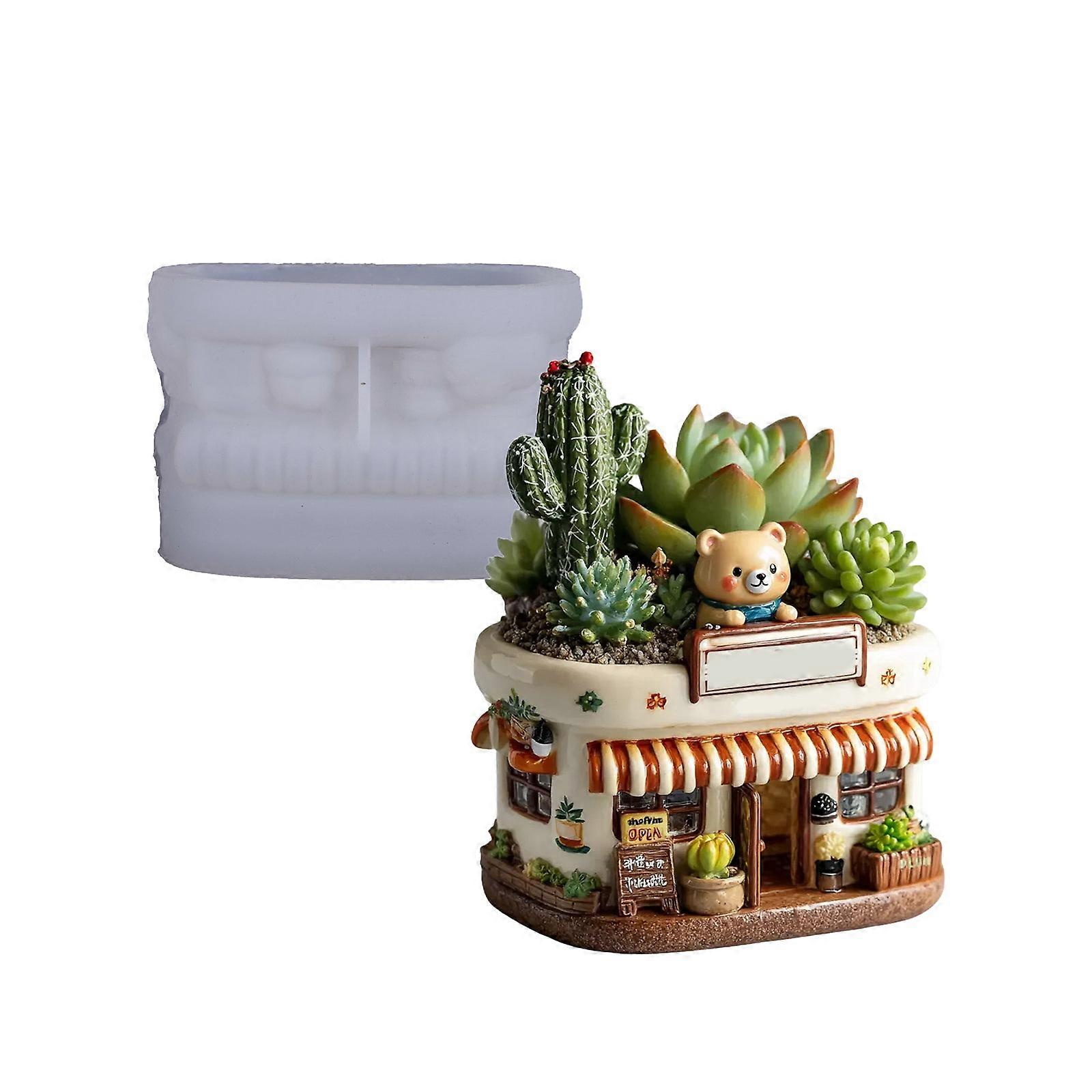 Versatile Themed Silicone Mold For Resin And Decorative Planter Making Multicolor