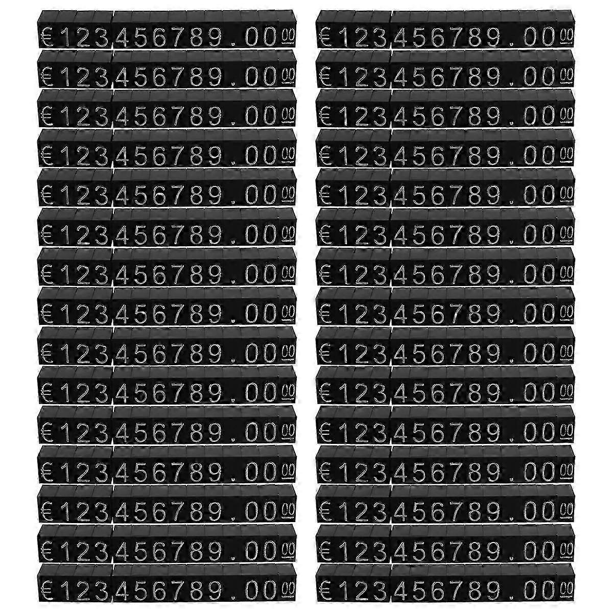 30Sets Πλαστικοί κύβοι Ετικέτες εμφάνισης τιμών: Ρυθμιζόμενος αριθμός Stand Frame Label Shop