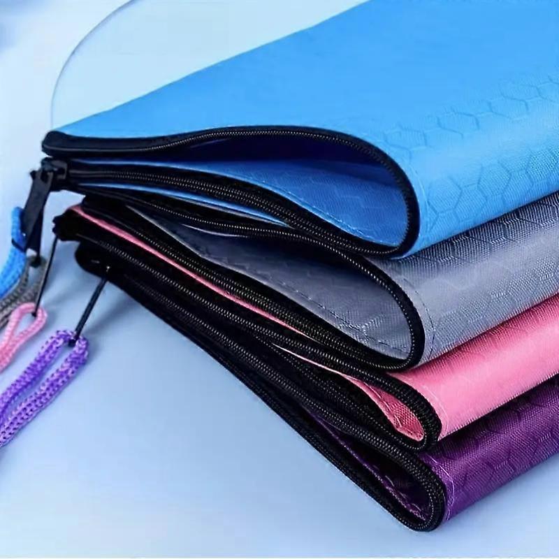 A4 Football Pattern File Bags, Thick Canvas Document Pouches, Waterproof and Durable, Zipper Design, Office Archival Storage Bag Set