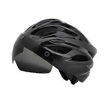 Caschi da mountain bike leggeri con luce LED e occhiali protettivi Caschi da ciclismo Biciclette Cappellino di sicurezza Attrezzatura da ciclismo Pure 1 bianco