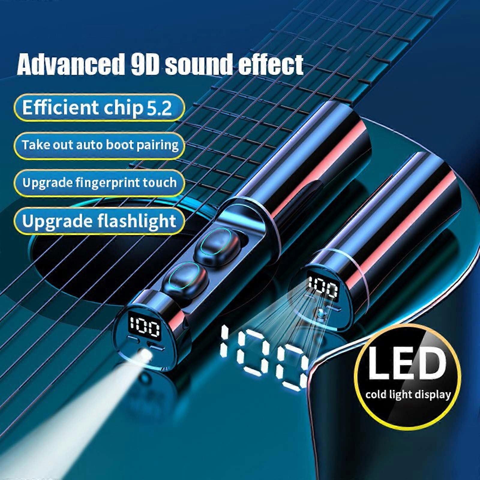 EQWLJWE Bluetooth Headset Power Display Wireless Headset With Flashlight Function Bluetooth Headset Holiday Clearance