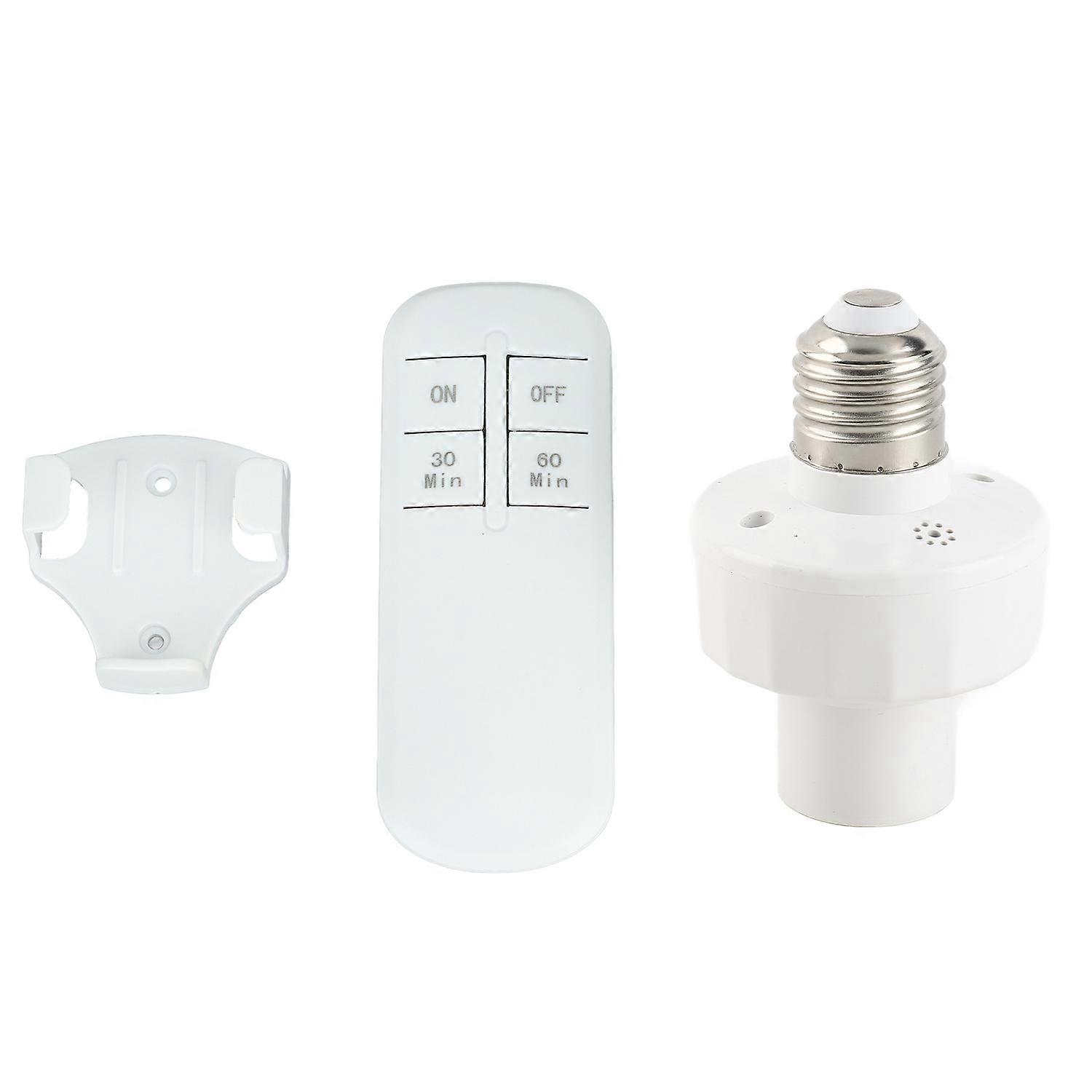 Remote Control Light Bulb Socket Wireless Remote Light Bulb Socket with Remote Control for E27 Bulb 