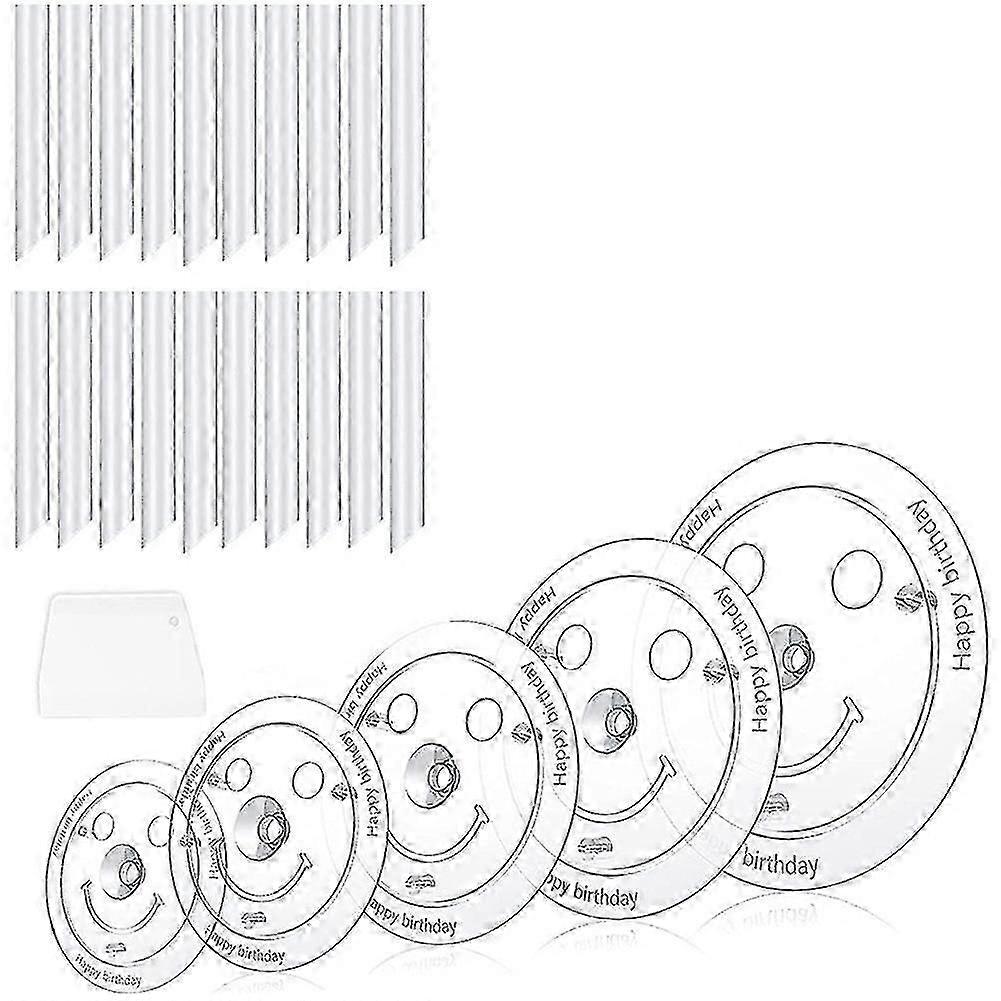 Cake Supports For Multi-tier Cakes Cake Stand 5 Levels (9/12/16/20/26cm)) With 20 Plastic Dowel Rai (haoyi