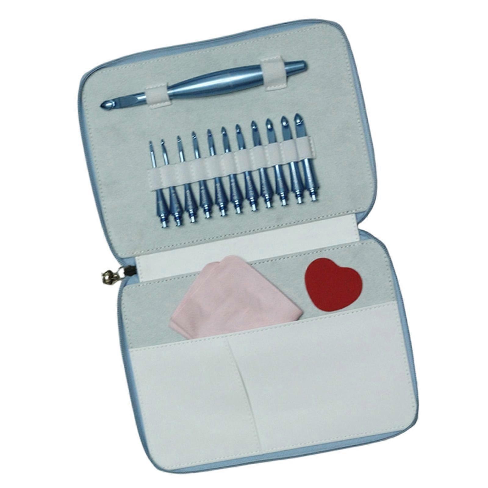 Professional Interchangeable Aluminum Crochet Hook with 12 Replaceable Tip 3.0mm-10mm Ergonomic Handle Crochet Hook Multicolor