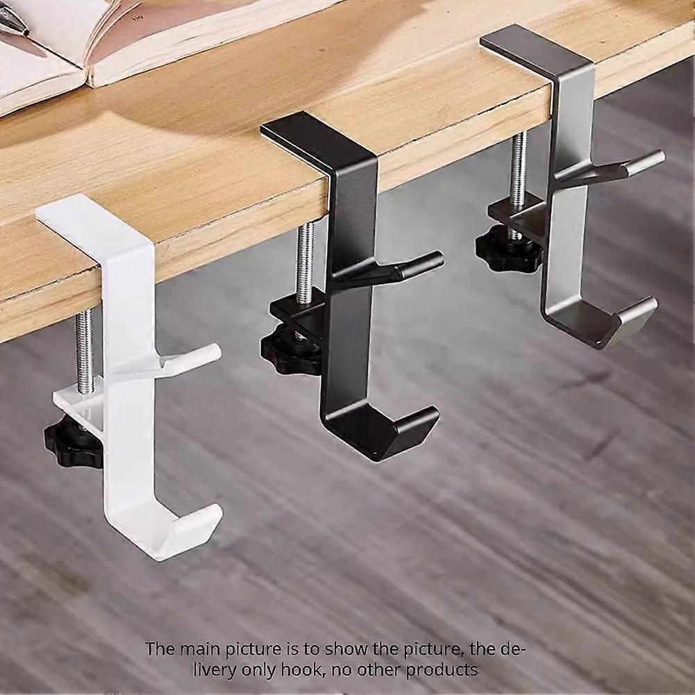 1 Piece Adjustable Table Side Hook, Gaming Headset Table Hanger Backpack Storage, Hook Stand Without Drilling,Gray