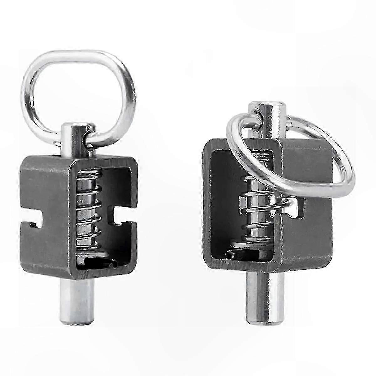 Weld-On Spring Latch Lock Assembly with Plain Tube for Trailer Gate, 5/8", 2 Pack