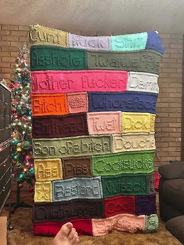 Handcrafted Funny Cussword blanket