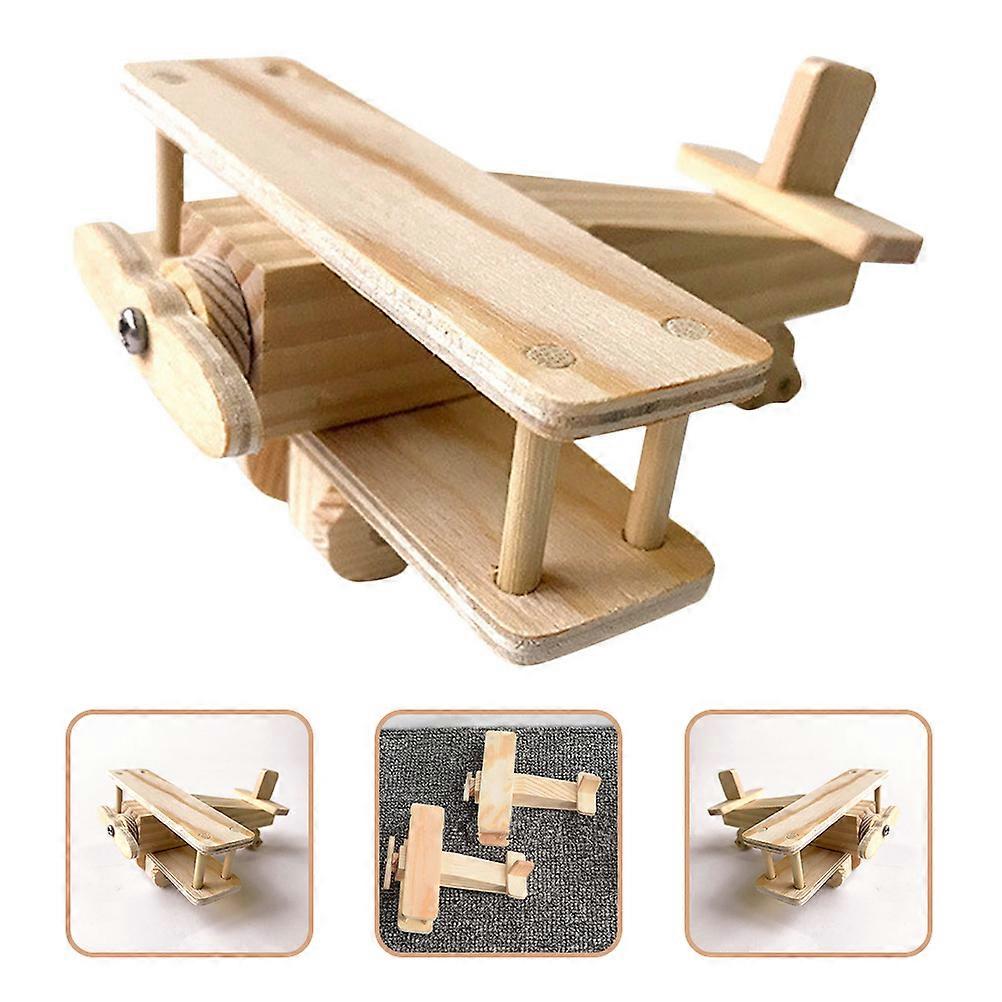 Assembly Project for Kids Wood Puzzle Toy Desk Decoration Diy Imagination Development 2 Sets