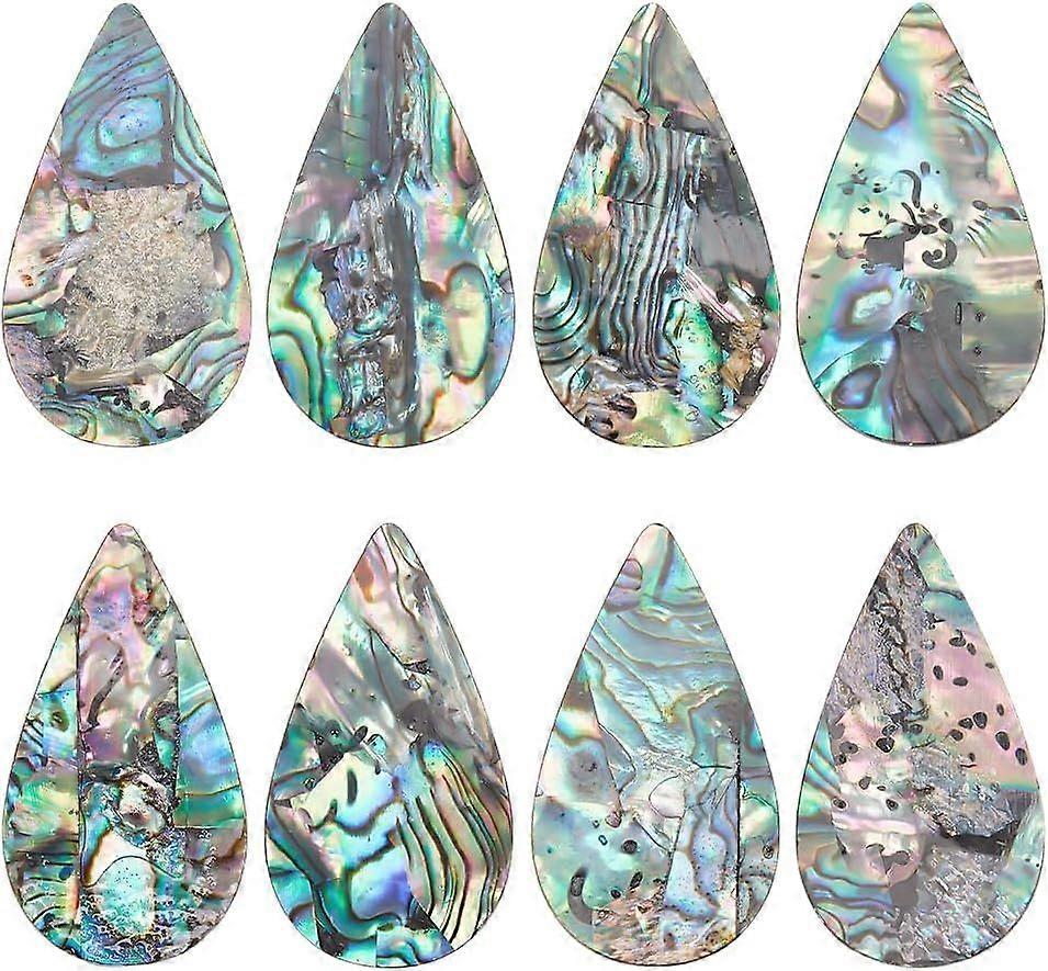 Abalone Shell Cabochon Natural Paua Shell Cabochons Loose Gemstone Oval Abalone Shell Charms Single-Sided Shell for Home Decor DIY Jewelry Making 26x2