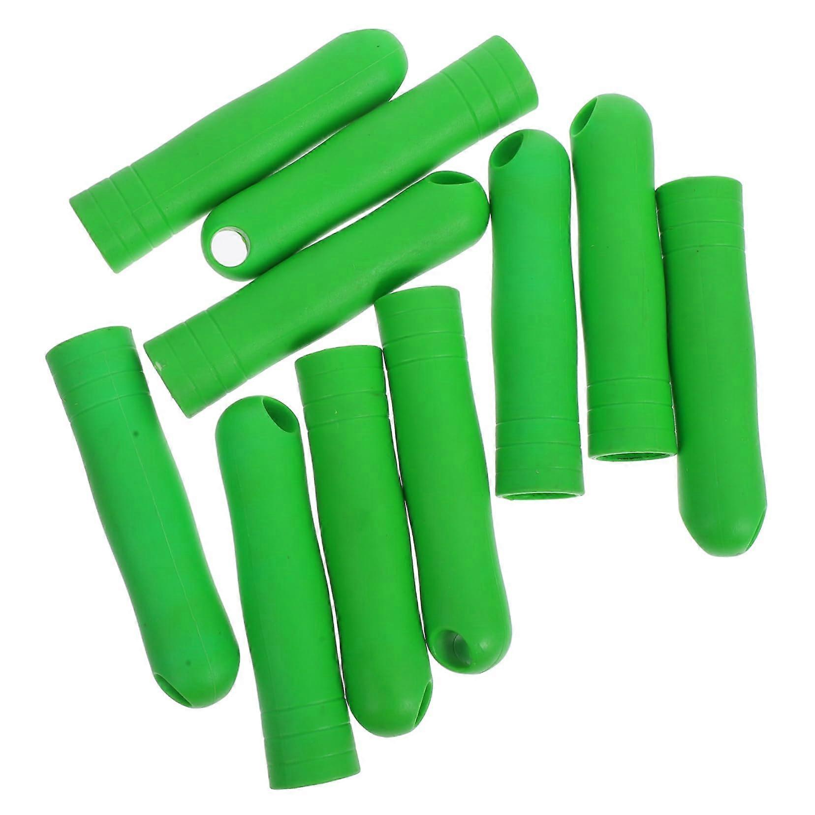10pcs Threaded Mop Handle End Caps Plastic Gripper Tips for Secure Rod Connection Home Commercial Cleaning