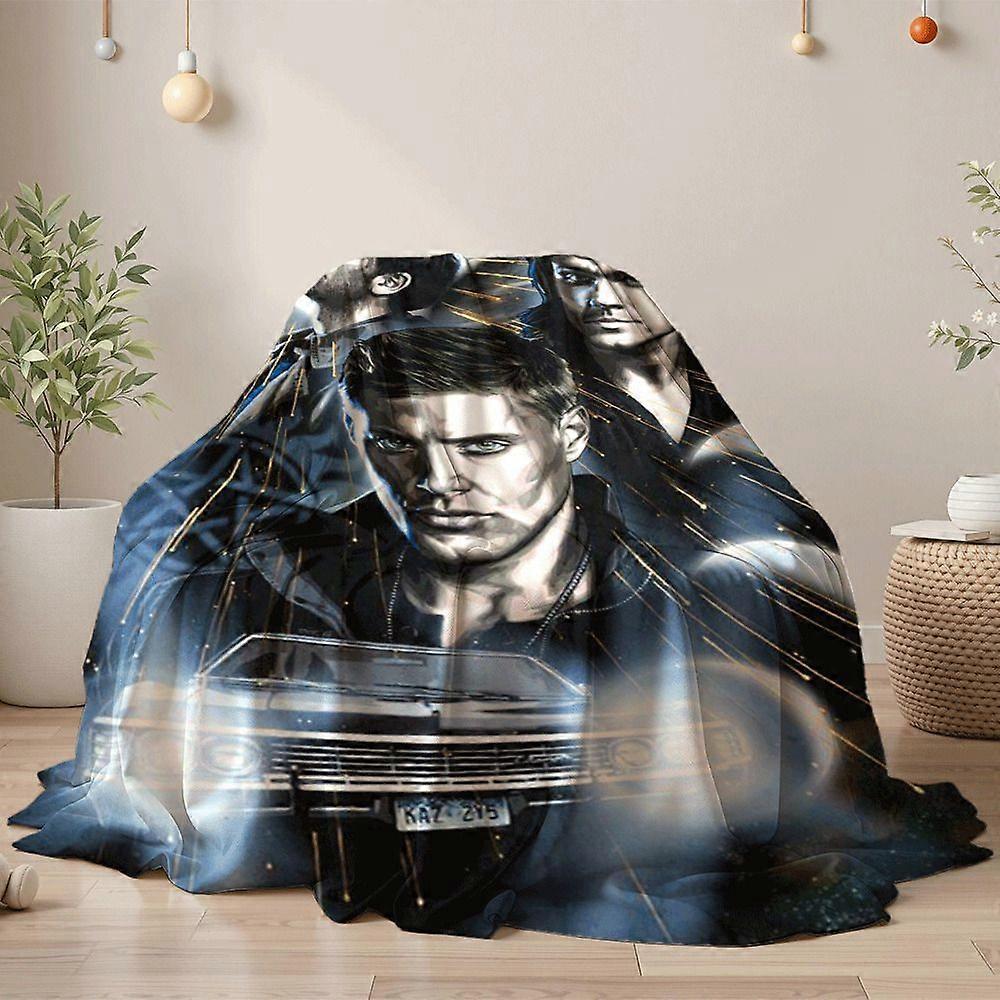 The Supernatural-Themed High-Definition Digital Printed Fleece Blanket Is Soft And Comfortable, Suitable for Sofas, Beds-LAMGD88