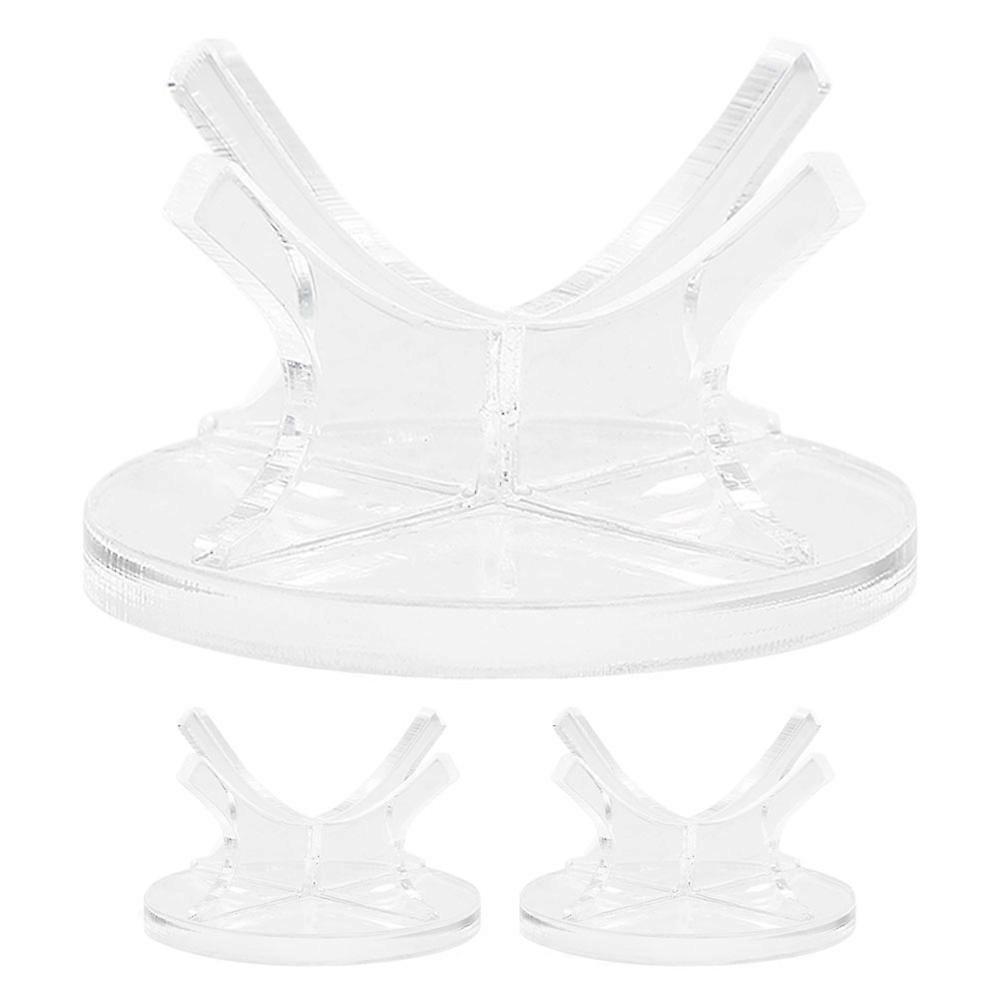 Transparent Acrylic Baseball Display Stand for Multipurpose Ball Holder 3Pcs