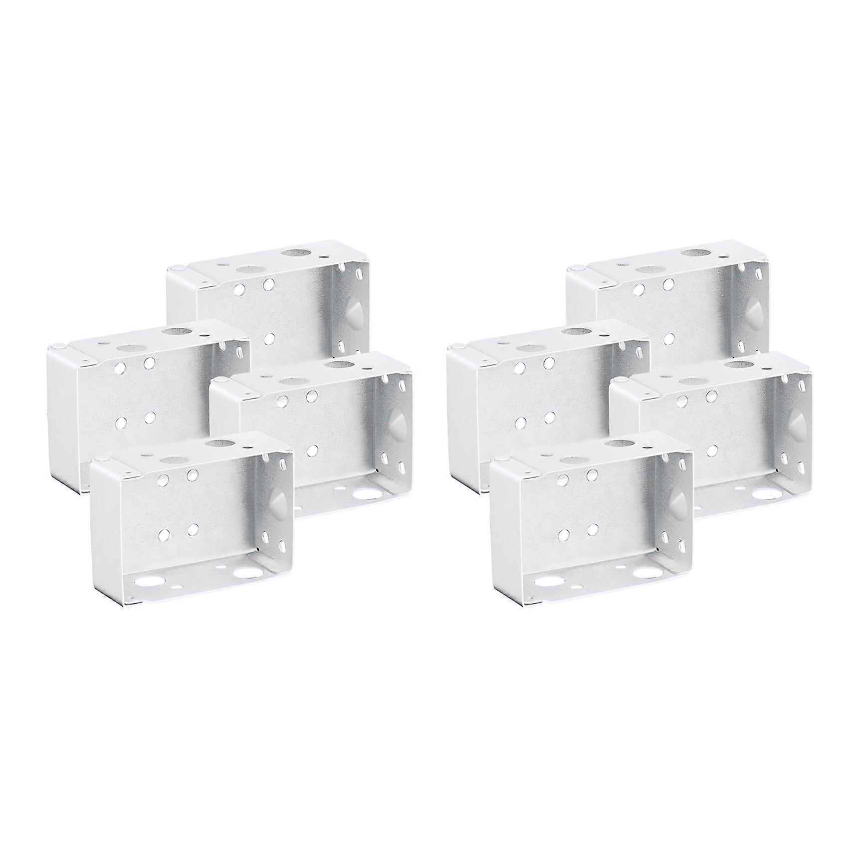 8 Pieces Blind Brackets 2 Inch Low Profile Box Mounting Bracket for Headrail (White)