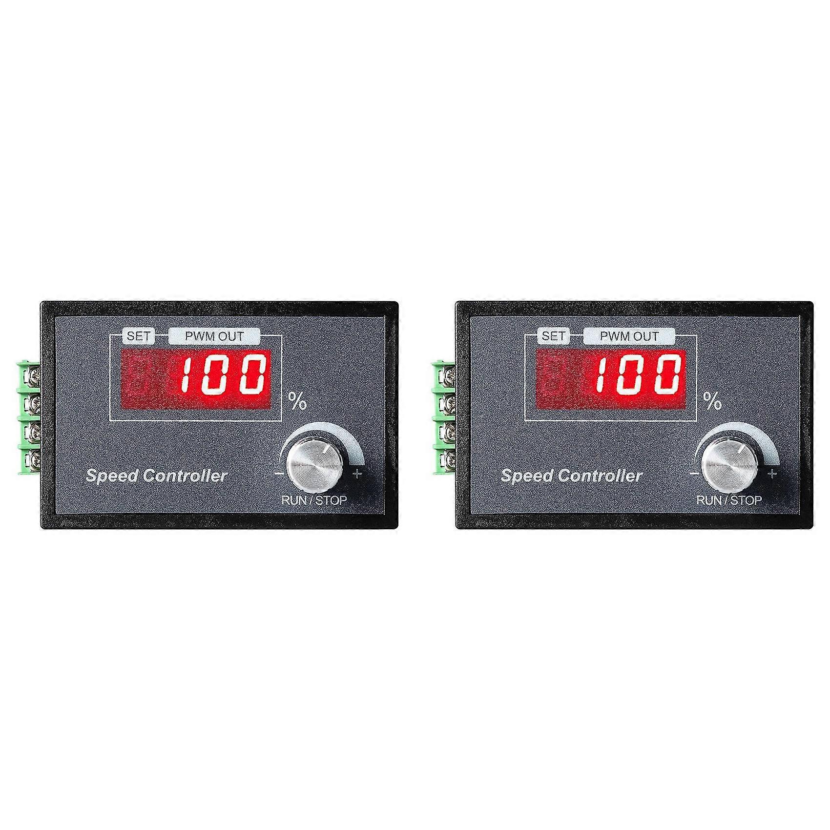 2X PWM DC Motor Speed Controller 6-60V 30A with Digital Display & Robust PCB - Perfect for Various Machines