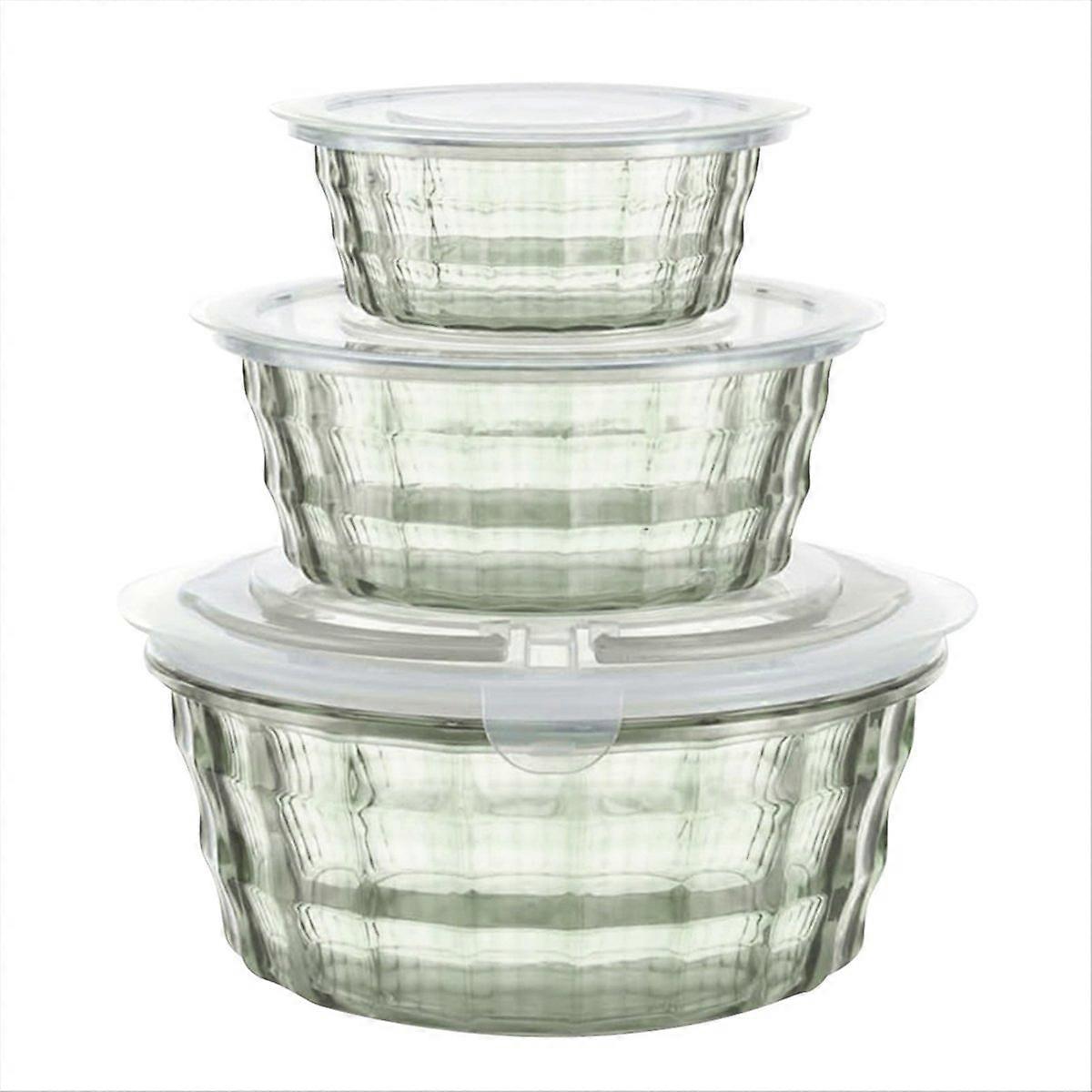 Plastic Fruit Box Fruit Containers with Tureen Bowl Container Green