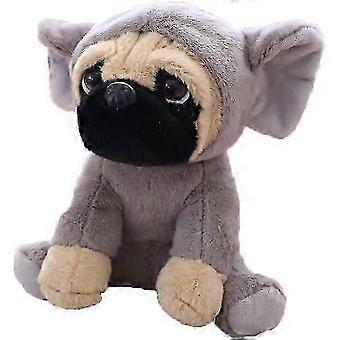 Cute Pug Stuffed Animal Cosplay as Gray Elephant Plush Toys Soft Pug Dog Toy in Elephant Costume Toys Pug Dog Stuffed Puppy Animals for Kids 14 Inch