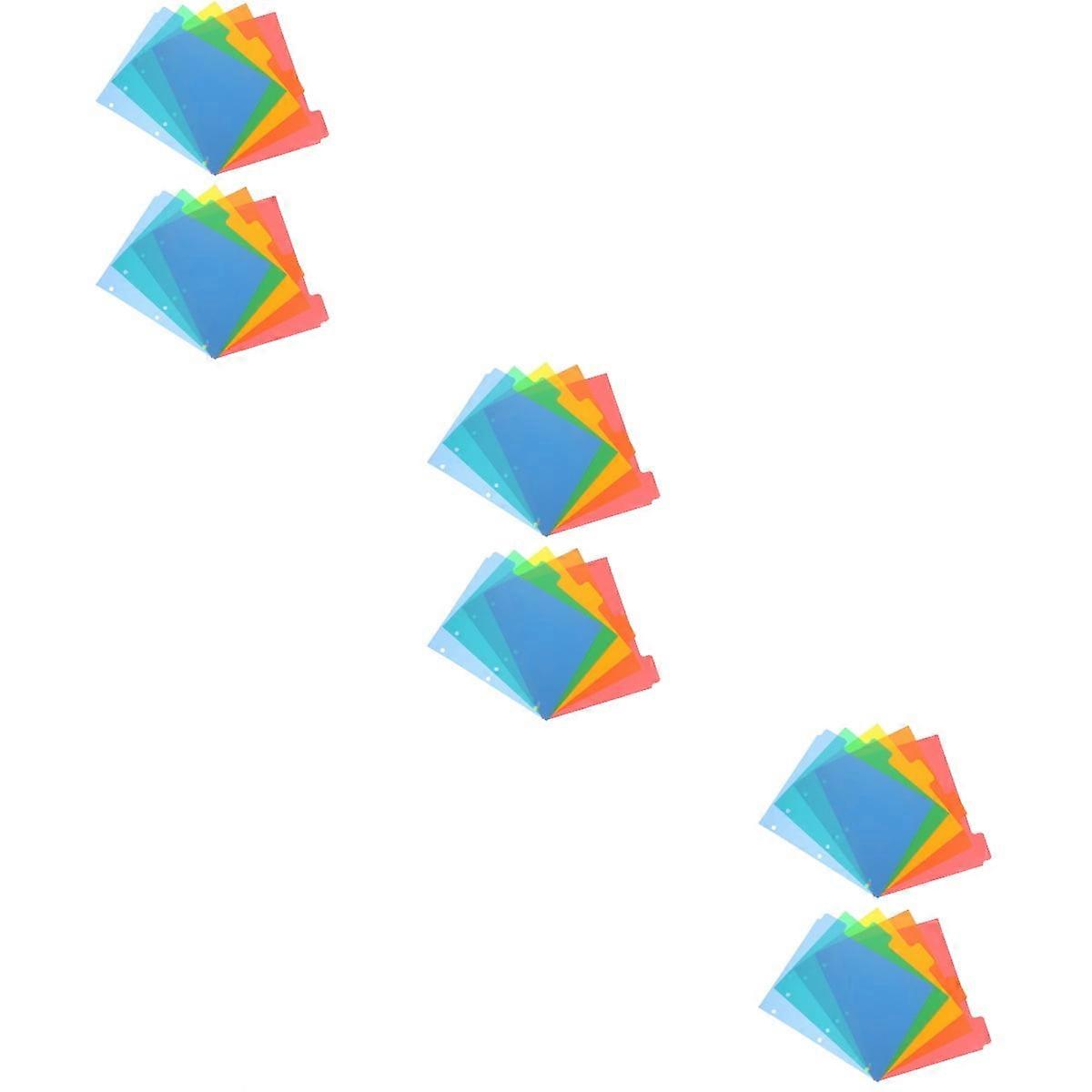 Notebook Dividers Learning Loose-leaf Detachable Binder Tabs Replace Label Pp 30 Pcs