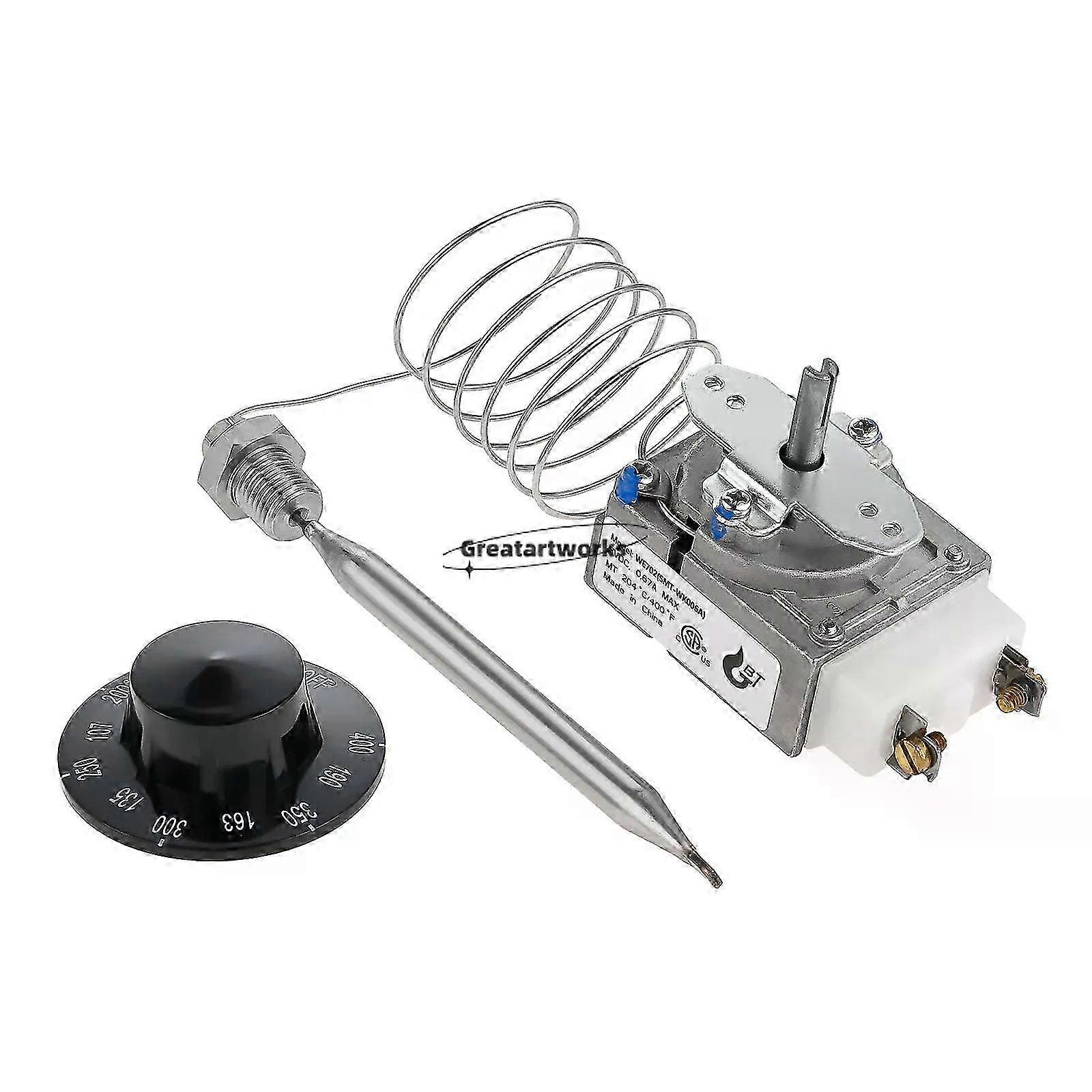 Furnace Deep Frying Thermostat Control for Robertshaw RX-1-36 Replace Pitco 60125401 Imperial 1175 1/4 MNPT Thread Knob Switch