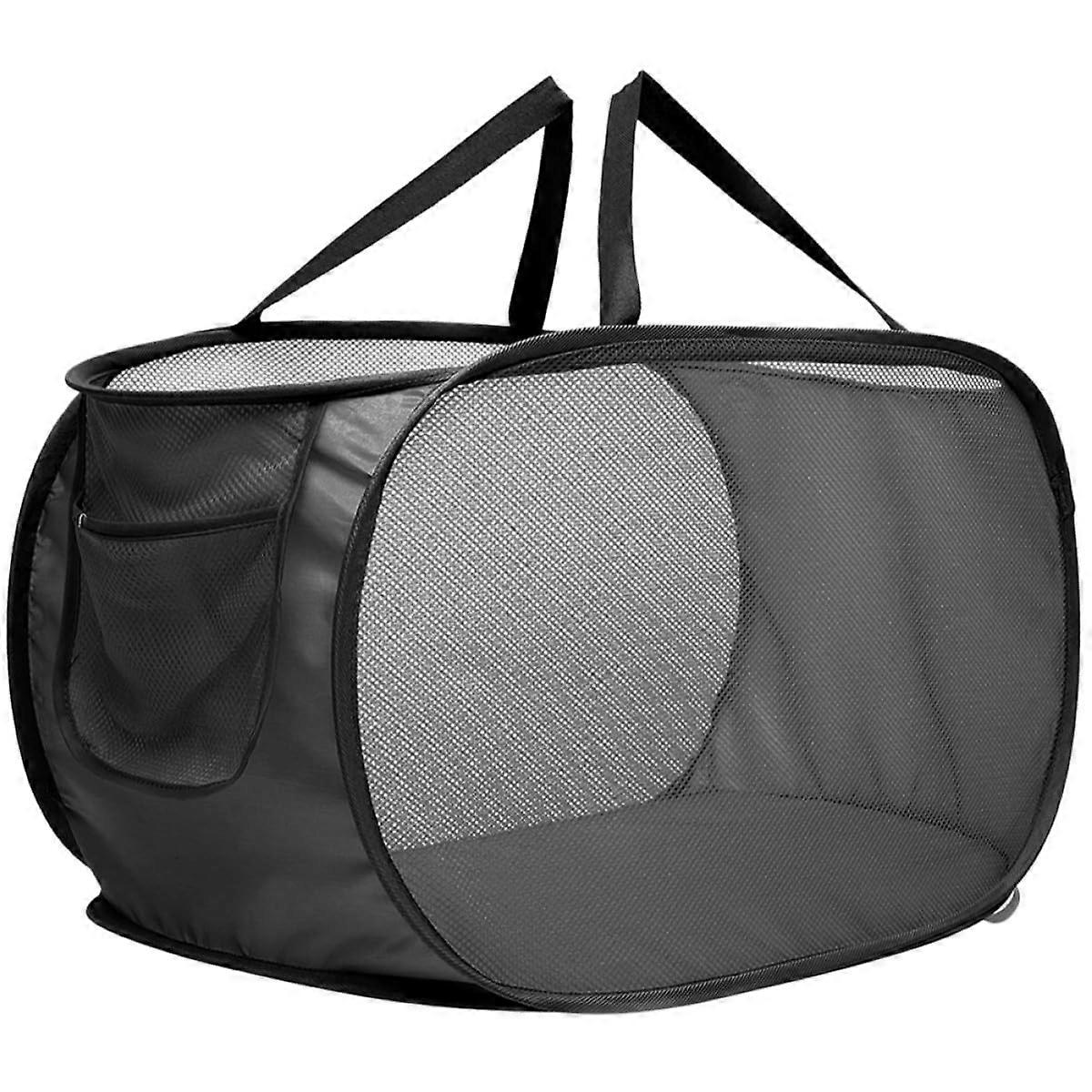 Foldable Mesh Laundry Hamper with Large Capacity and Handles for Dirty Clothes and Home Storage