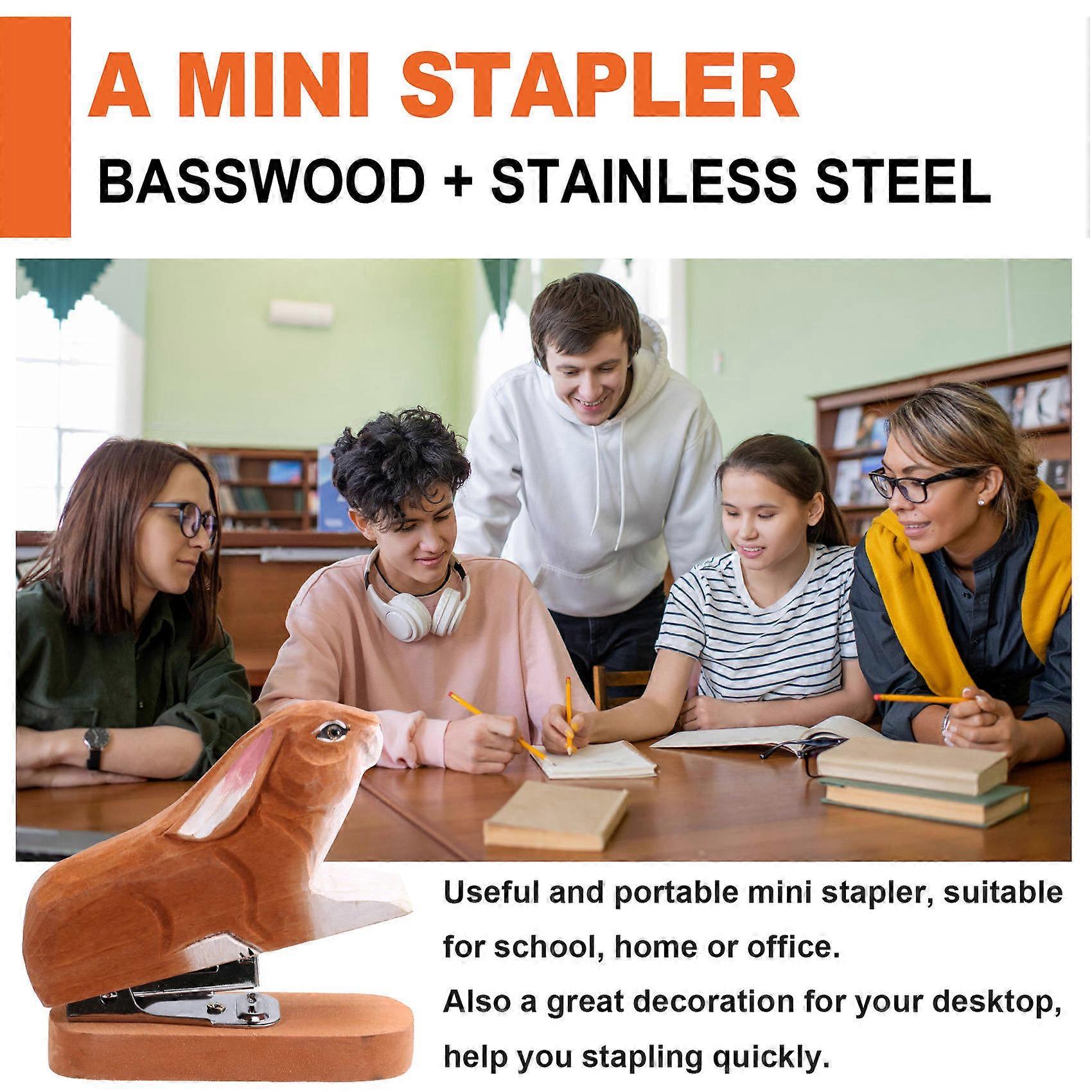 Stapling Machine Animals Shape Stapler Portable Wooden Stapler Random Style Stapler