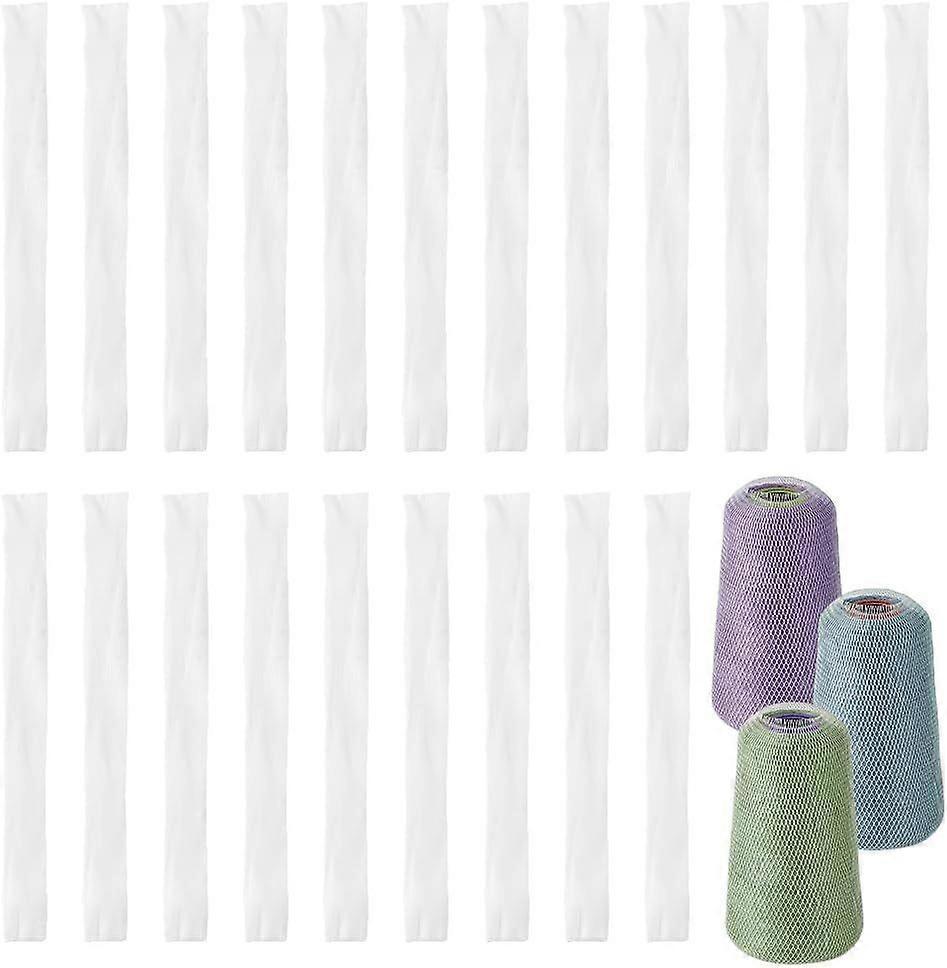 150Pcs Thread Net Spool Saver White Mesh Makeup Brush Protective Covers Sewing Threads Spool Nets for Different Sizes of Sewing Quilting Embroidery Ma