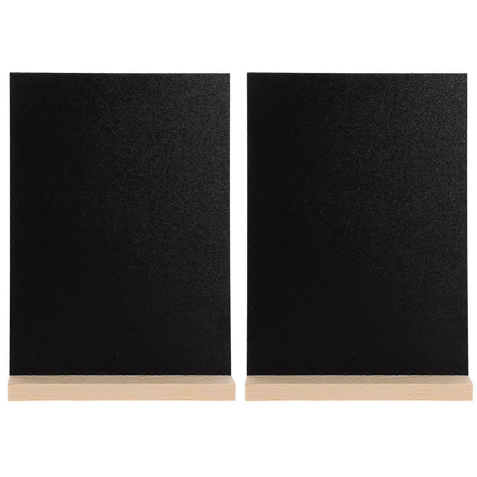 Wooden Desktop Chalkboard Sign for Message Writing 2Sets Pack